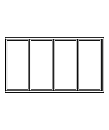4 Panel, 1 Left 3 Right Opening