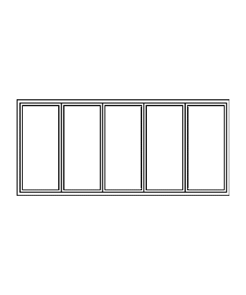 5 Panel, 1 Left 4 Right Opening