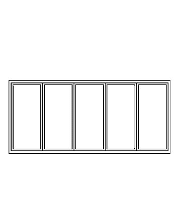 5 Panel, 3 Left 2 Right Opening