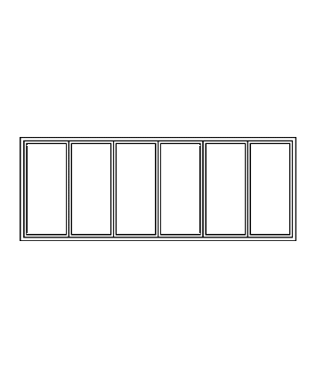 6 Panel, 3 Left 3 Right Opening