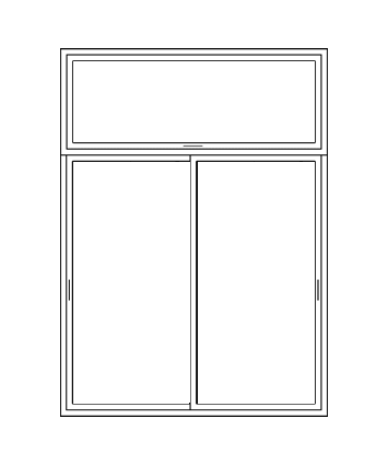 Slider window (2T2P+top-hung)