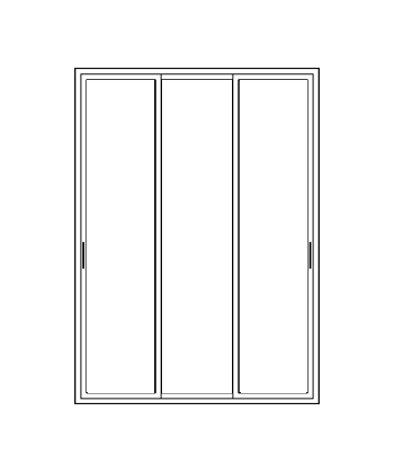 Slider window (3-sash-sliding+fix)