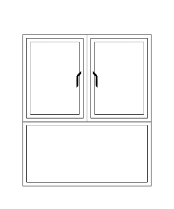 2 Sash Opening Bottom Fixed