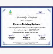 Membership Certificate for IGBC